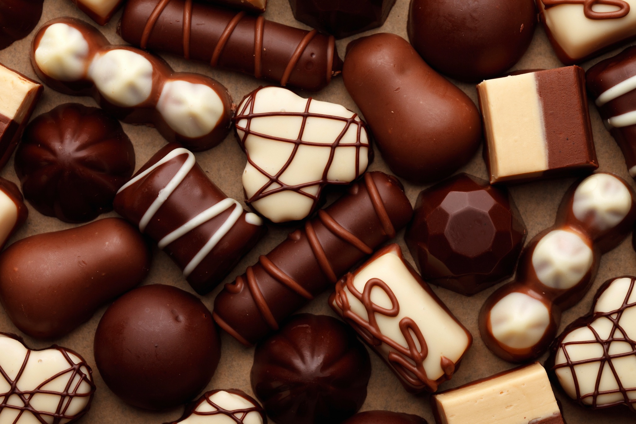 Solide Chocolade Behang