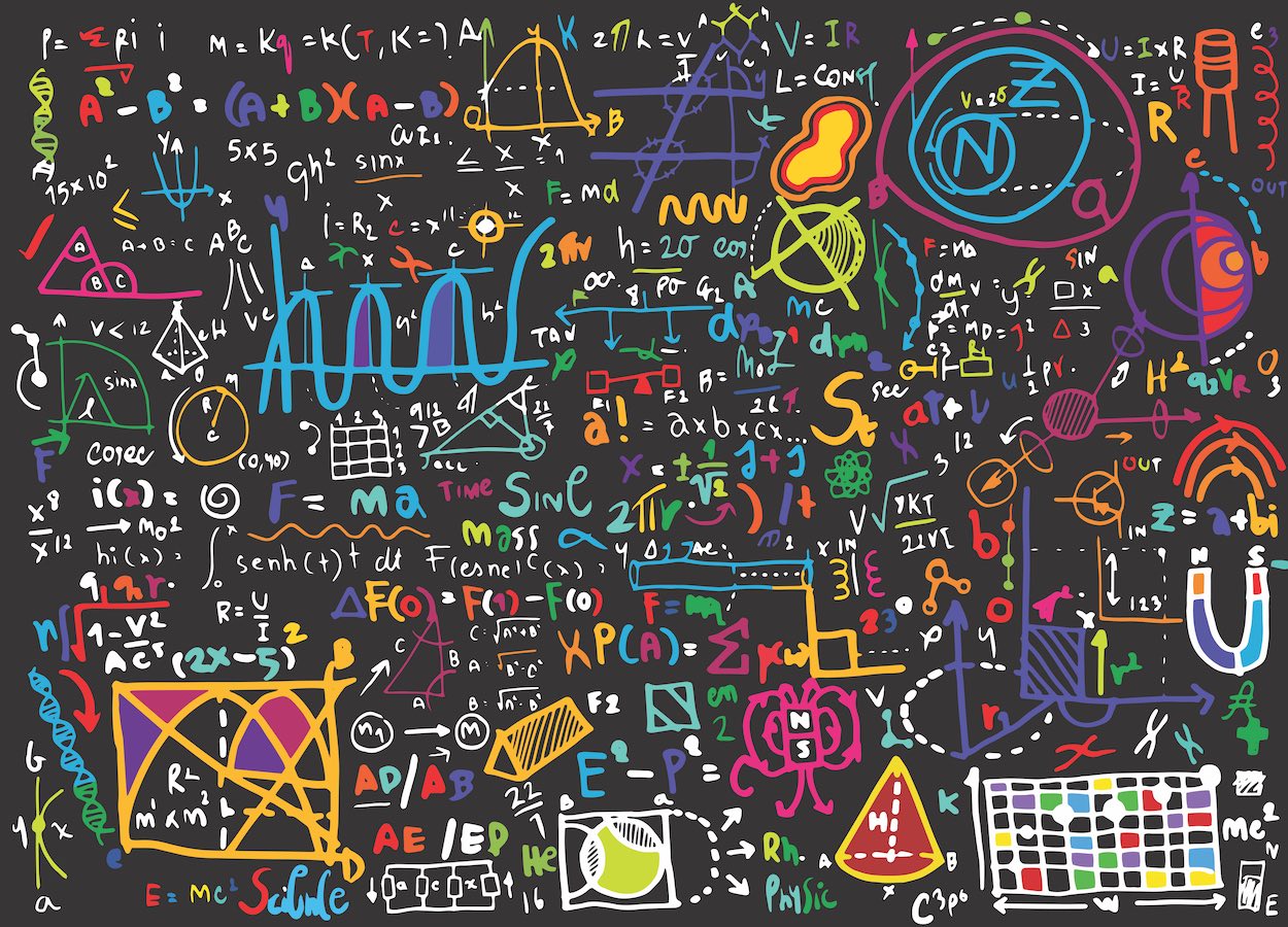 Gekleurde Formules 3D Behang