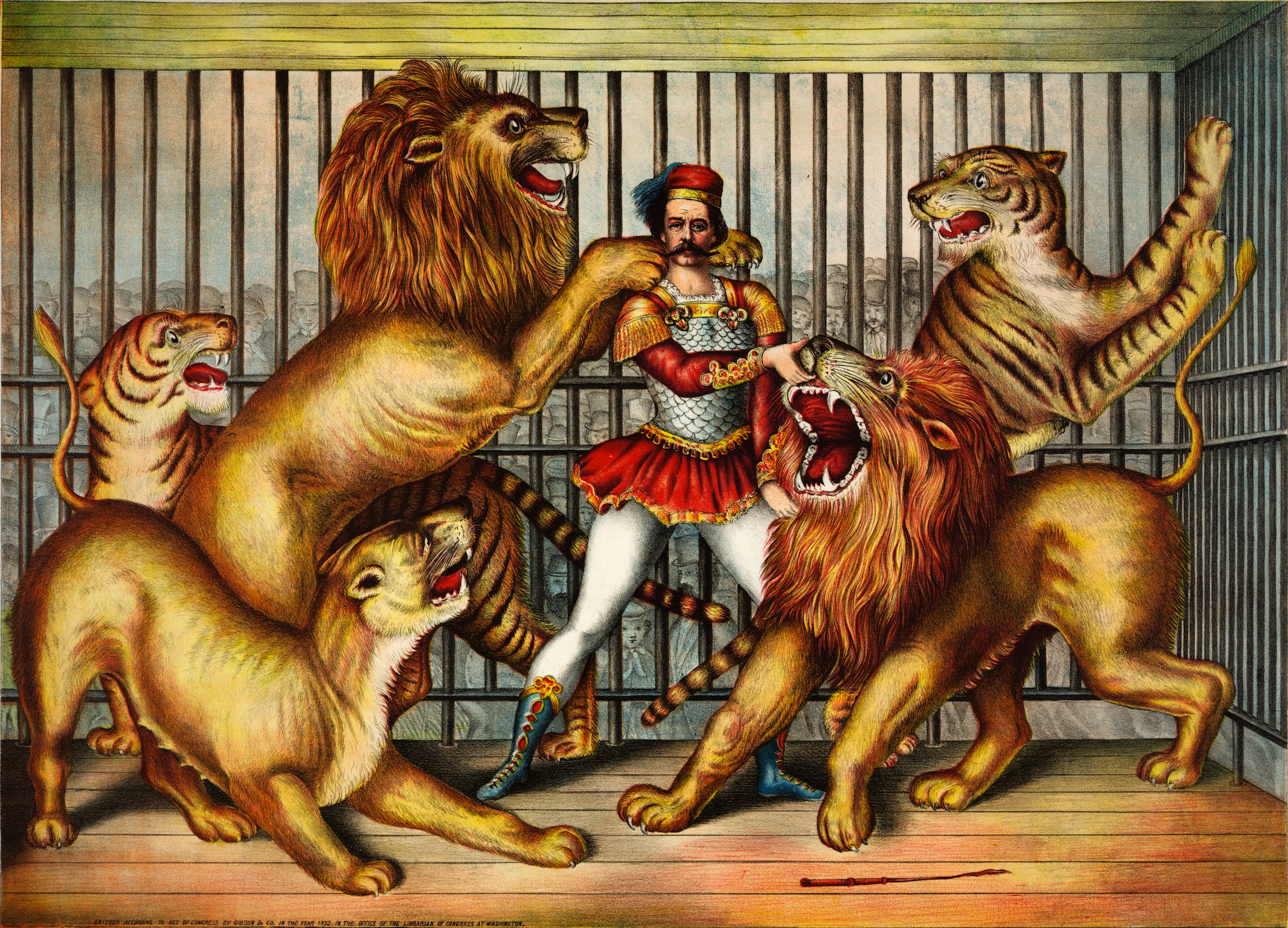 Lion Tamer Behang 3D