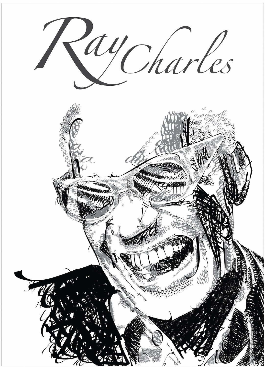 Ray Charles Behang 3D