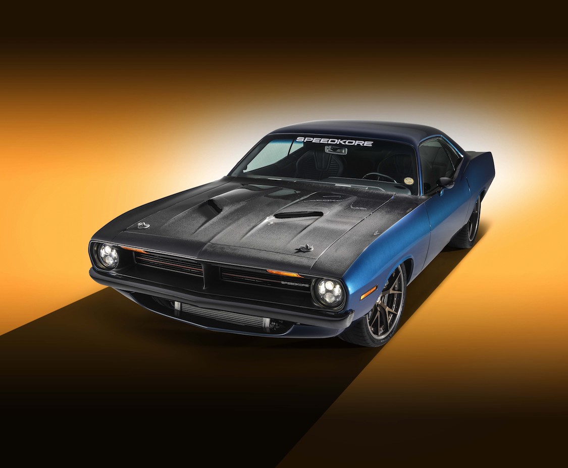 1970 Plymouth Cuda Speedkore 3D Fotobehang