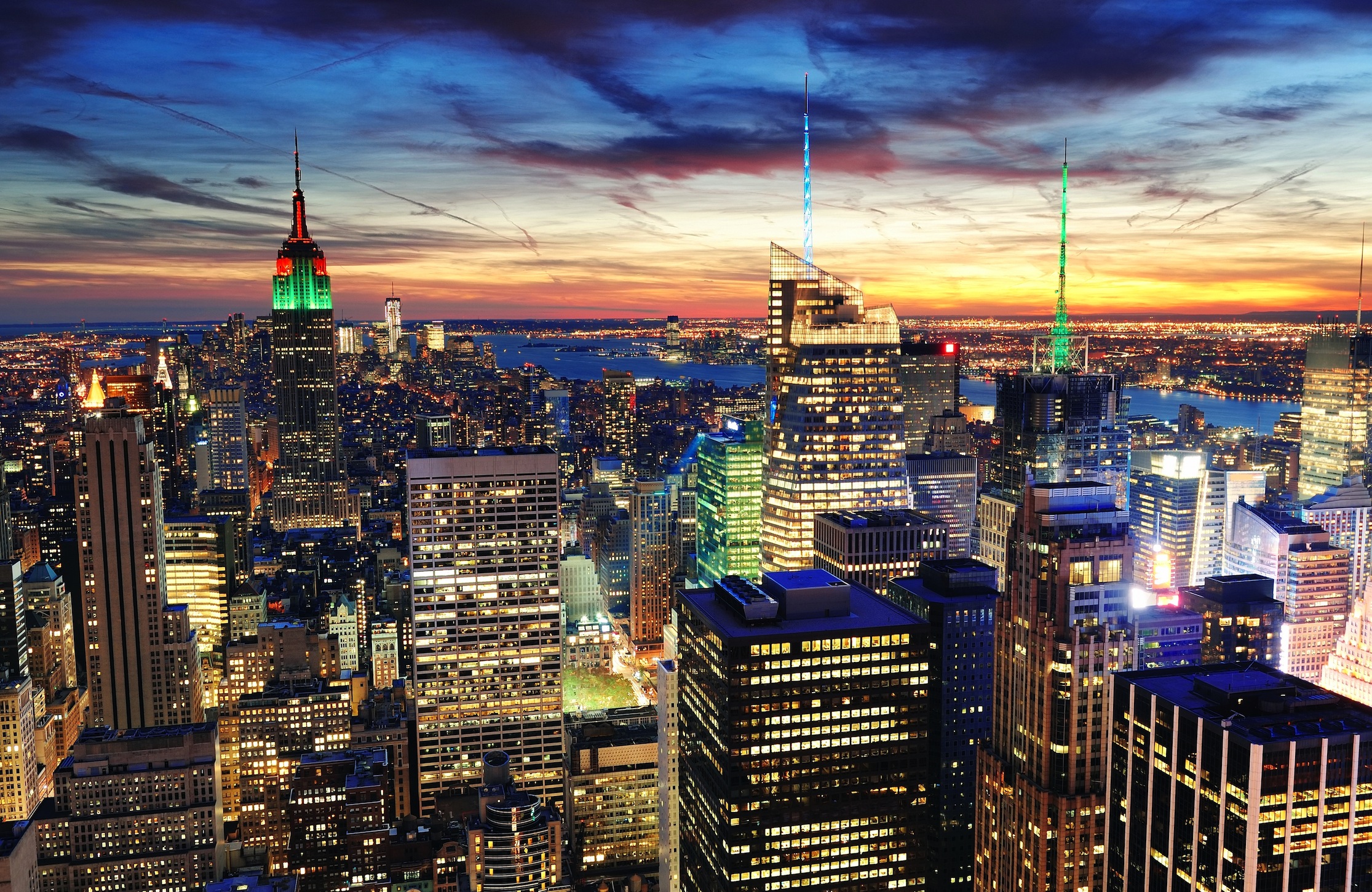 Lichter In New York 3D Fotobehang