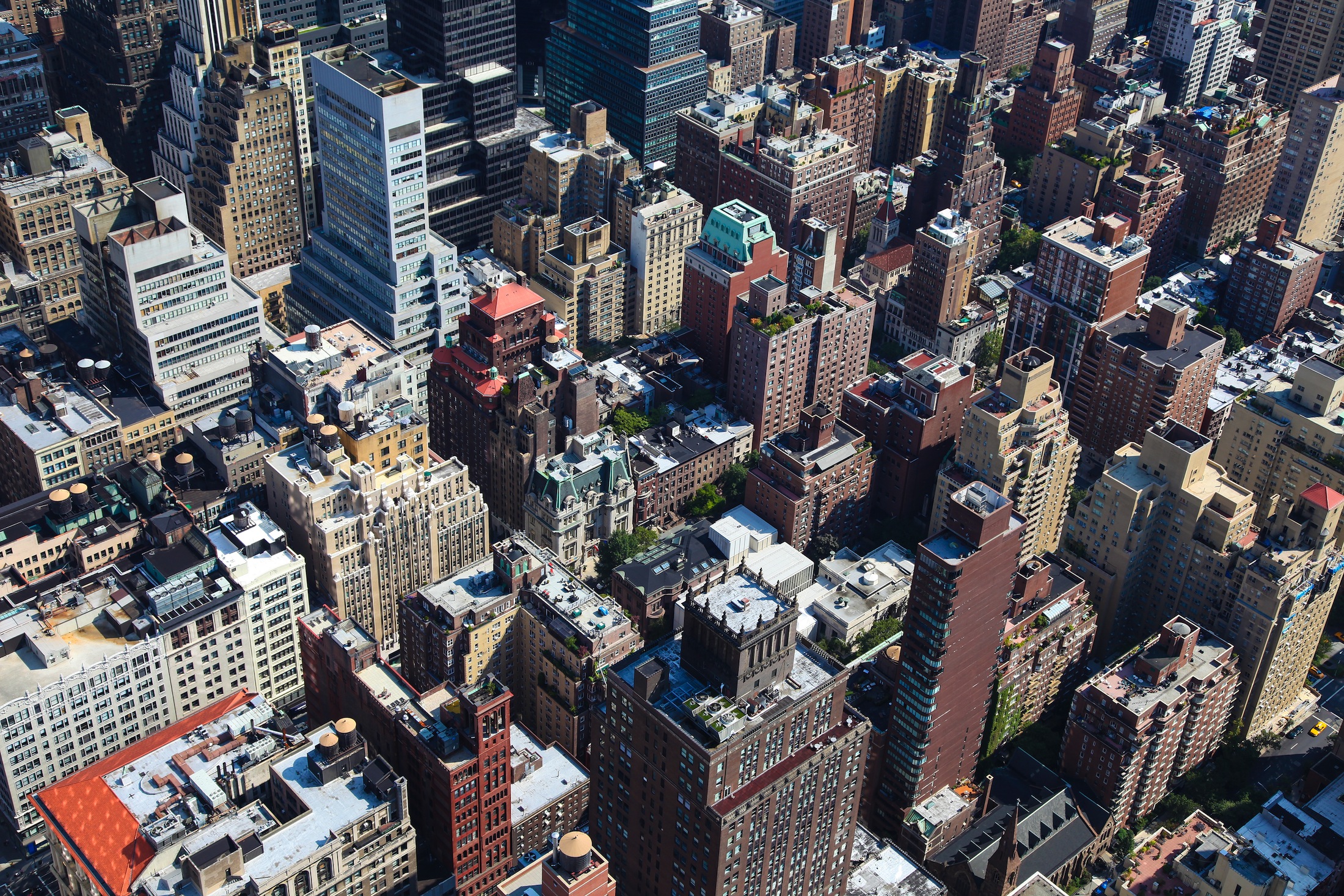 Luchtfoto Op Manhattan Behang 3D