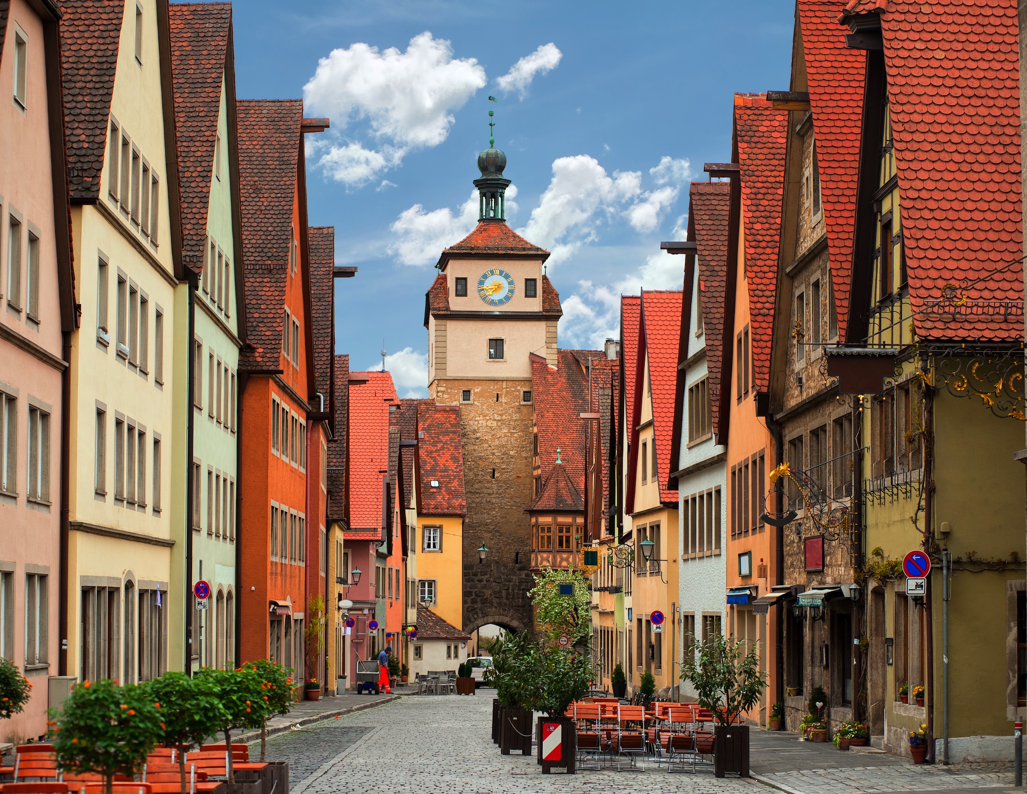 Rothenburg Straten Fotobehang 3D