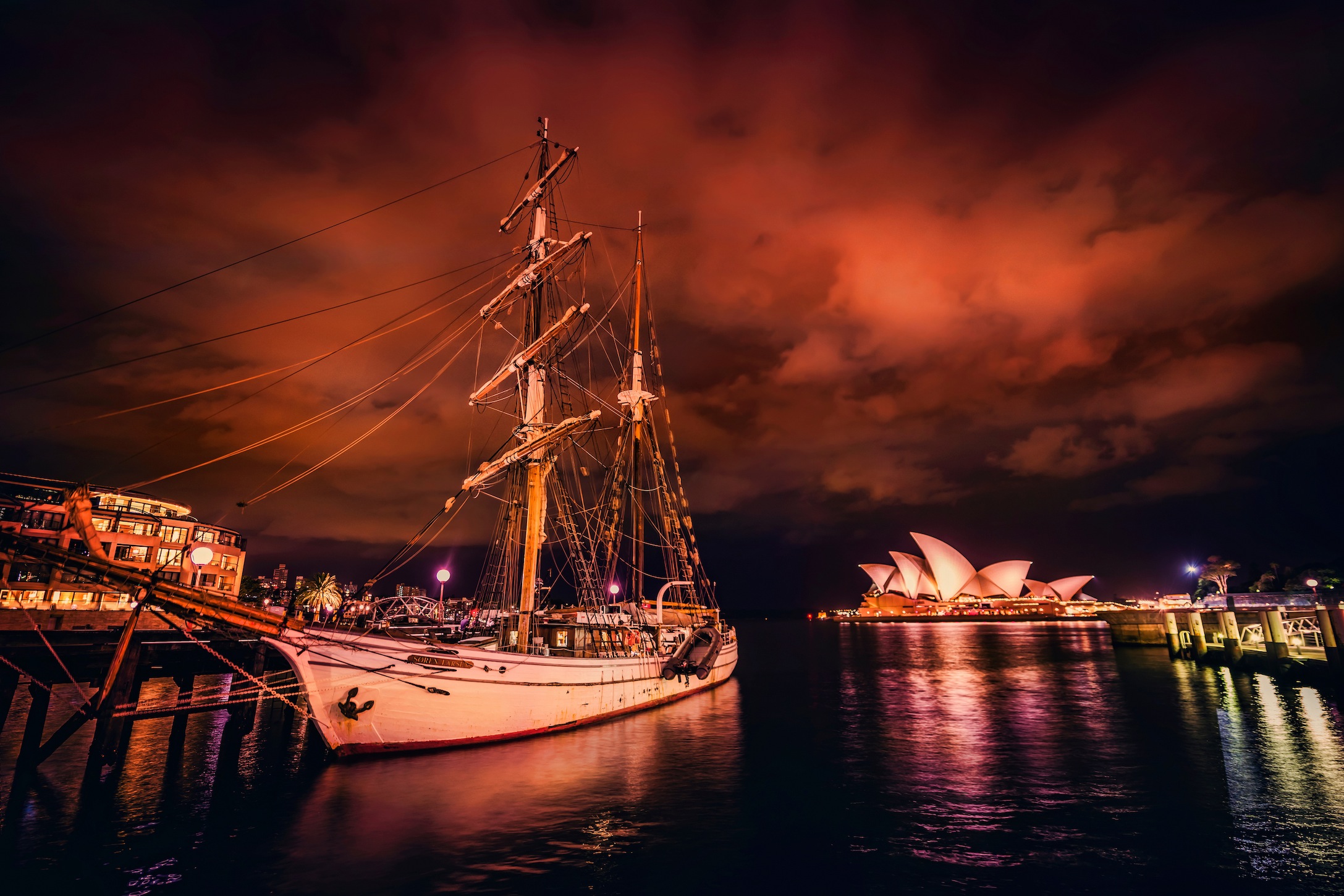 Nacht In Sydney Fotobehang