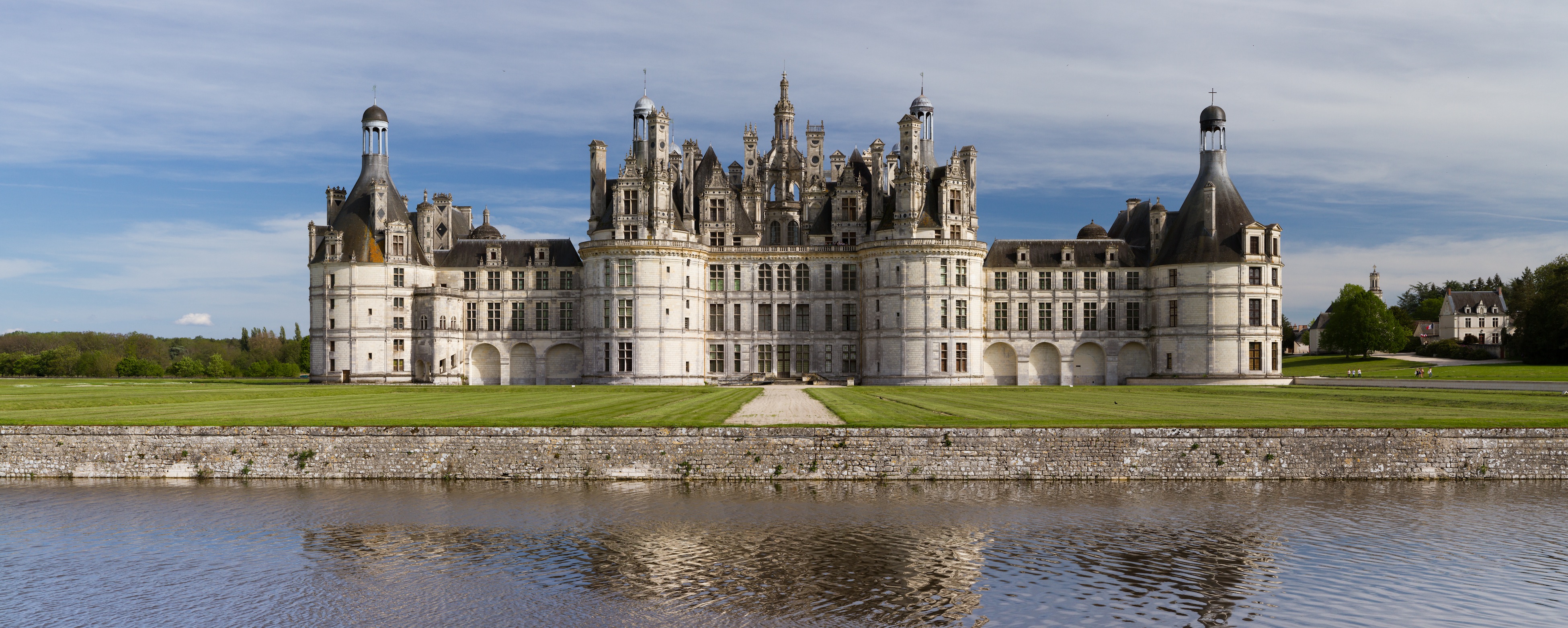 Kasteel Van Chambord Fotobehang 3D - Gelijmde