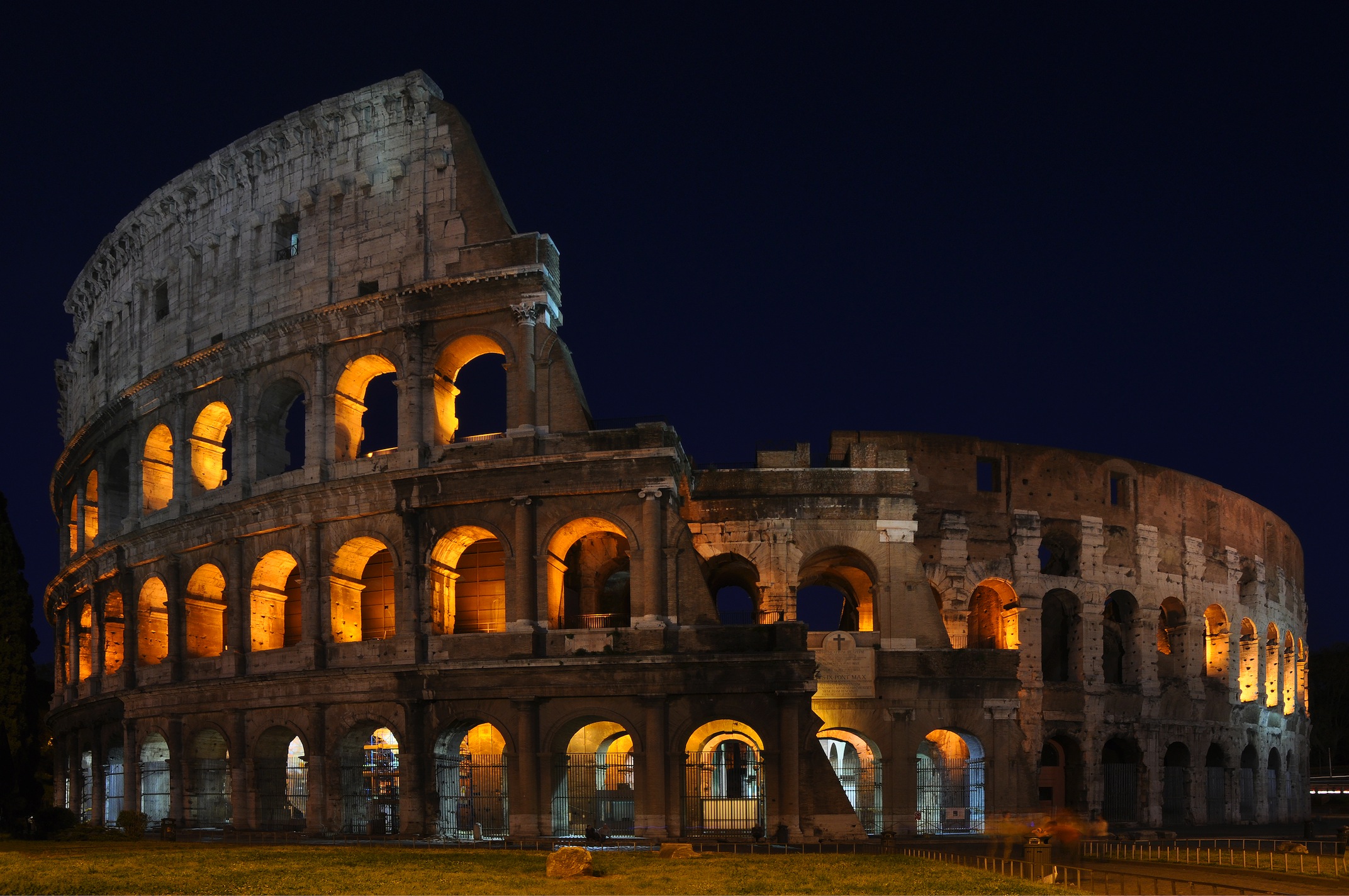 Lichten Van Het Colosseum 3D Behang - Gelijmde