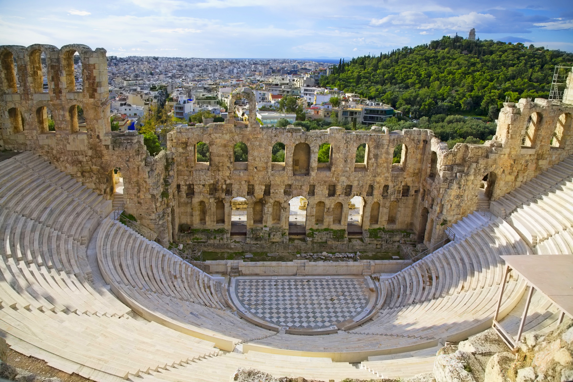 Herodes Atticus Theater Athene Behang 3D