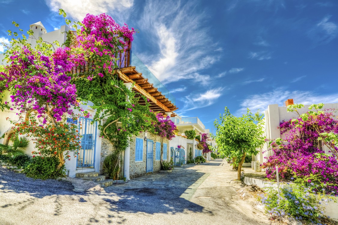 Een Straat In Bodrum Behang