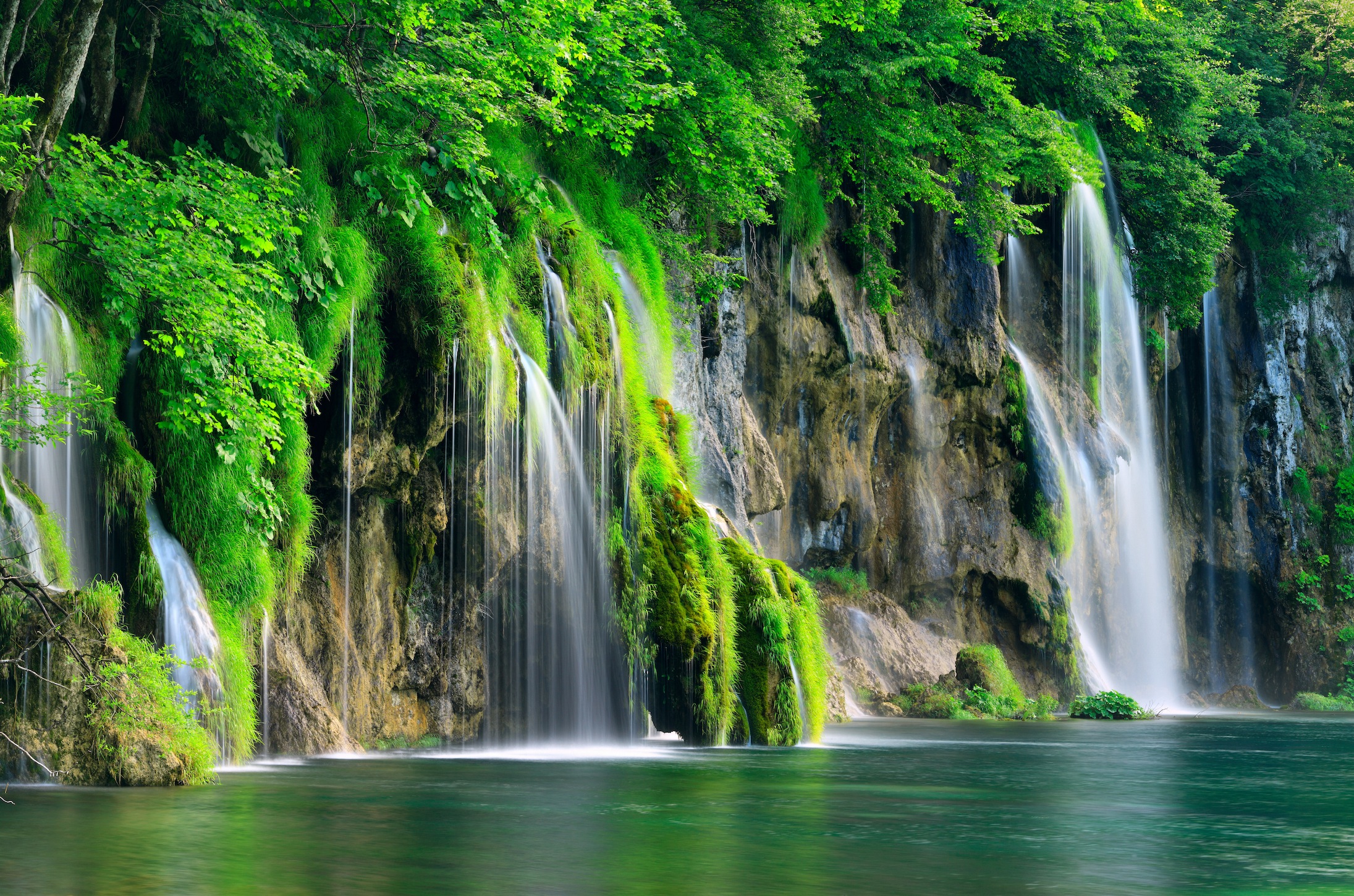 Schilderen Van De Waterval Fotobehang