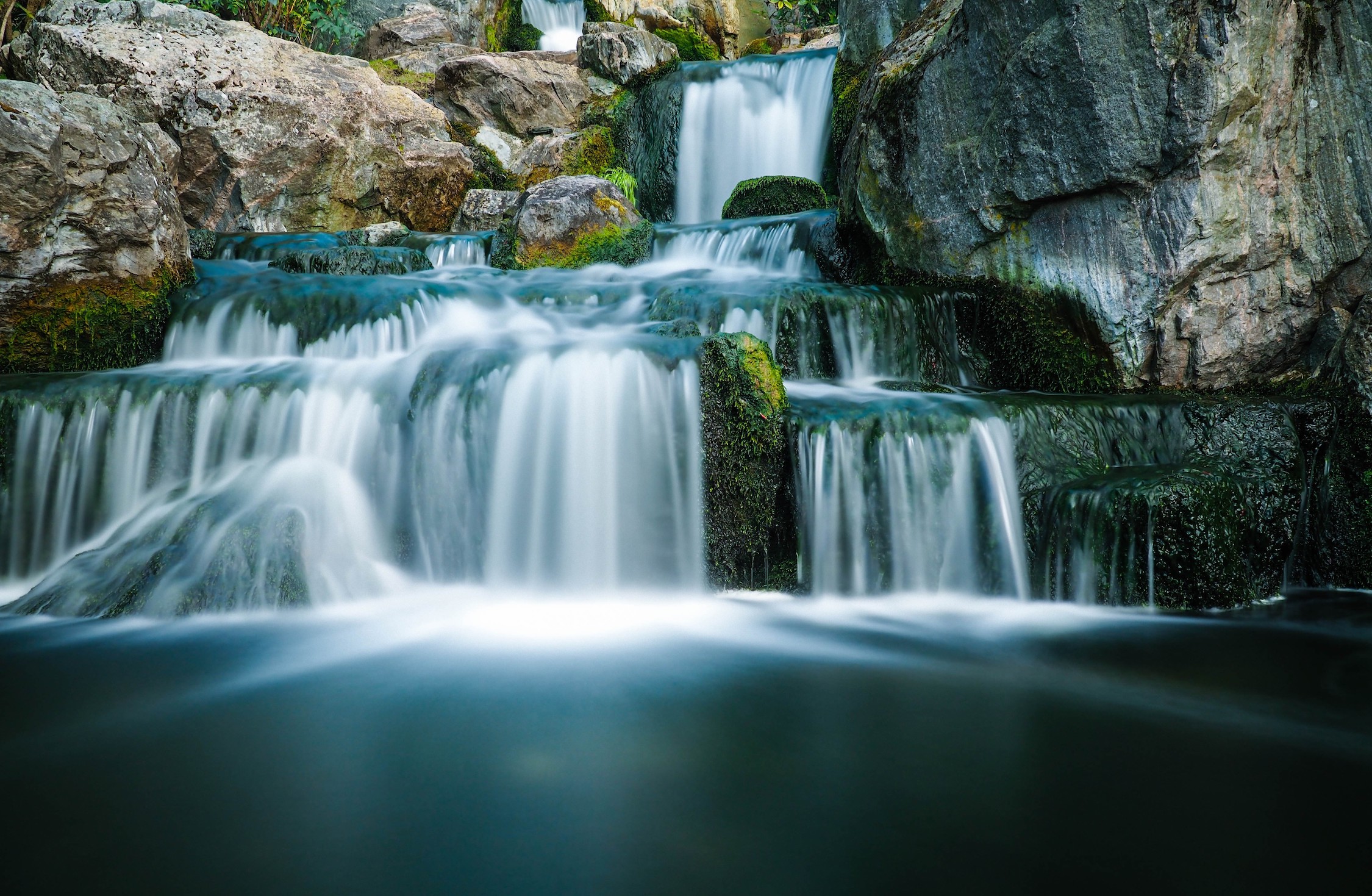 Waterval Rotsen 3D Fotobehang