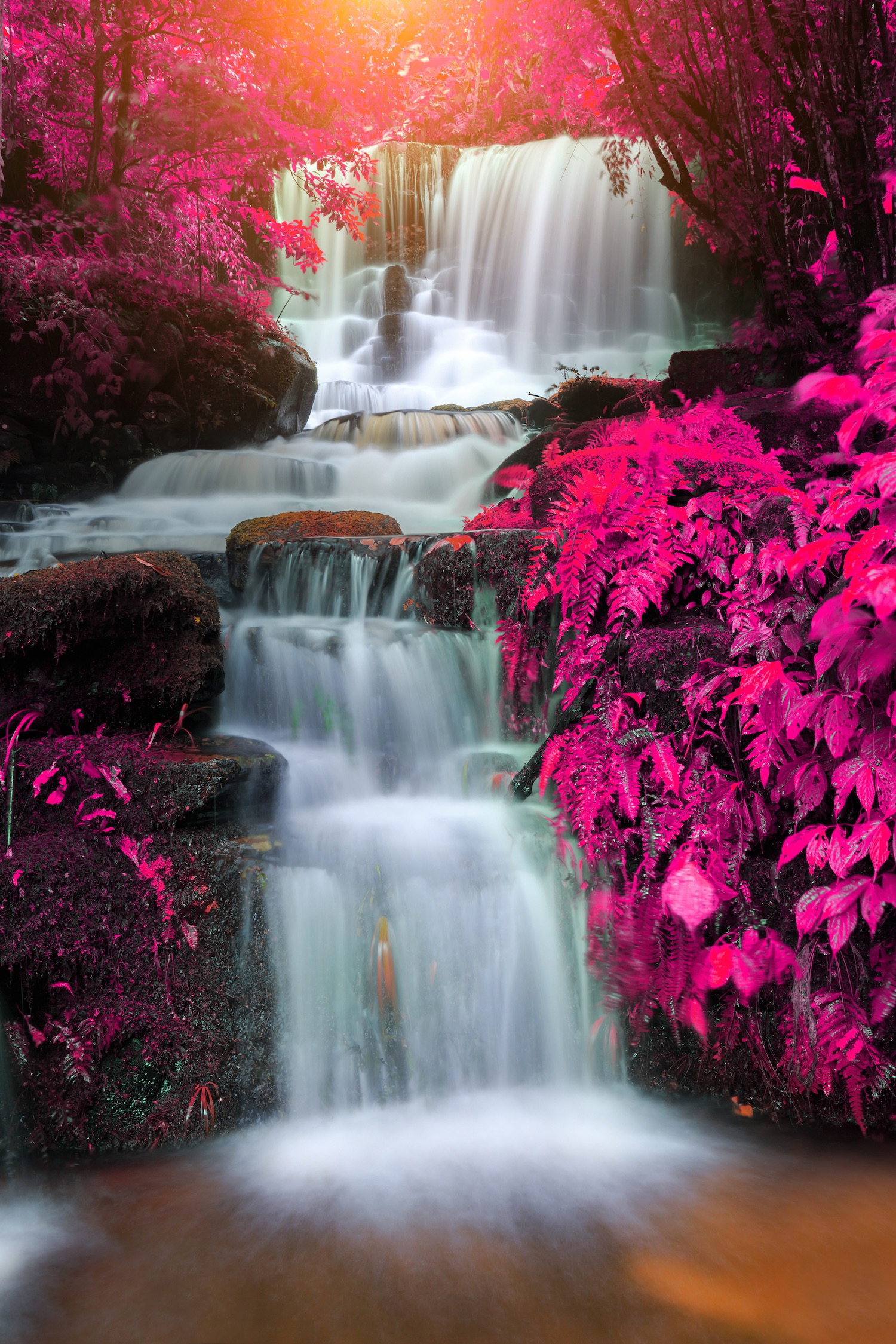 Mun Daeng Waterval Fotobehang 3D