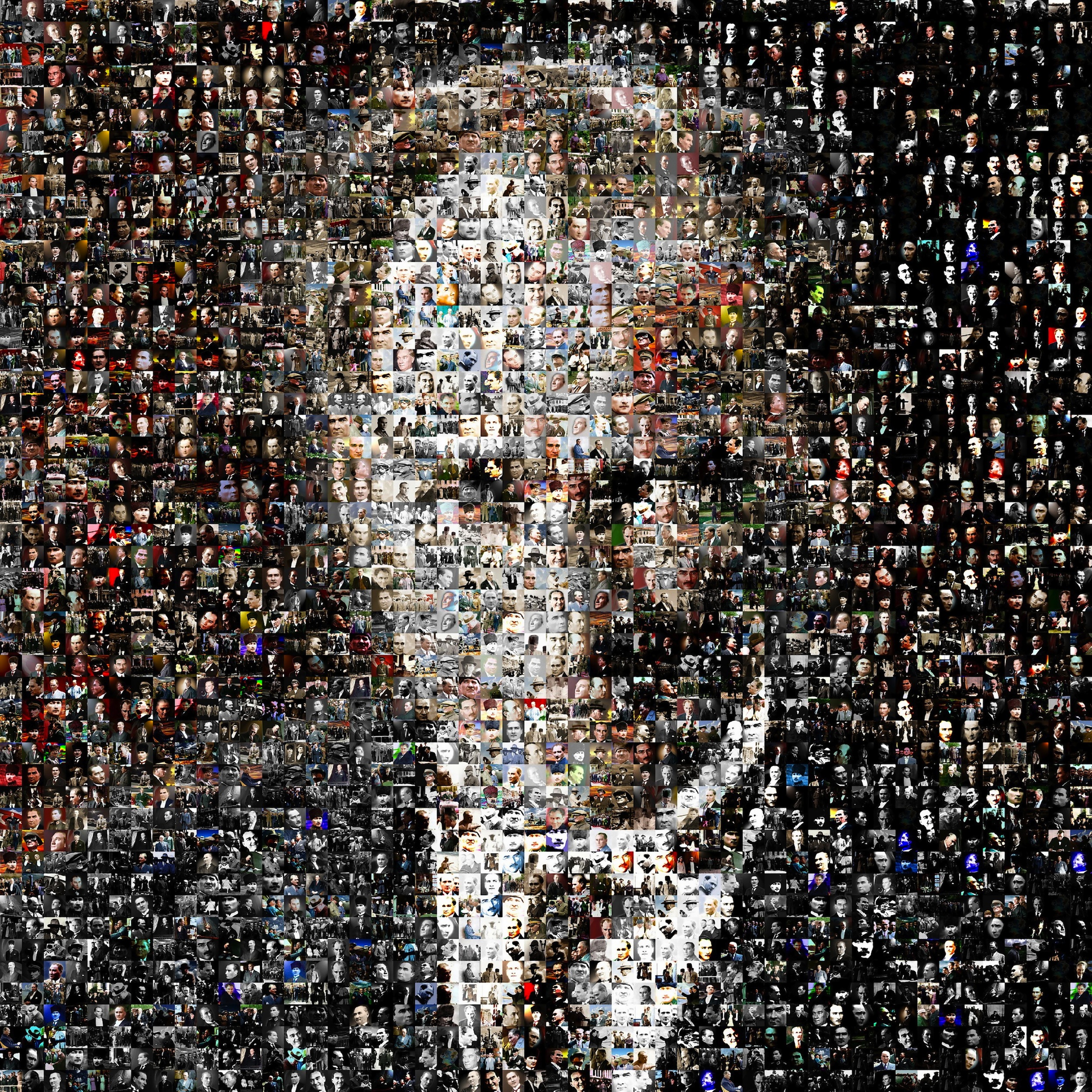 Mozaïekportret Van Ataturk Fotobehang - Gelijmde