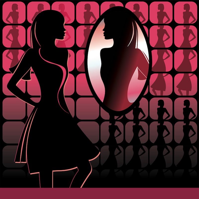 Reflectie van Schoonheid wallpaper mural