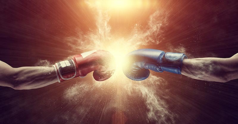 Bokswedstrijd Ring wallpaper mural