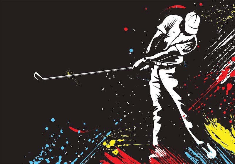 Golfers Paradijs Panorama wallpaper mural