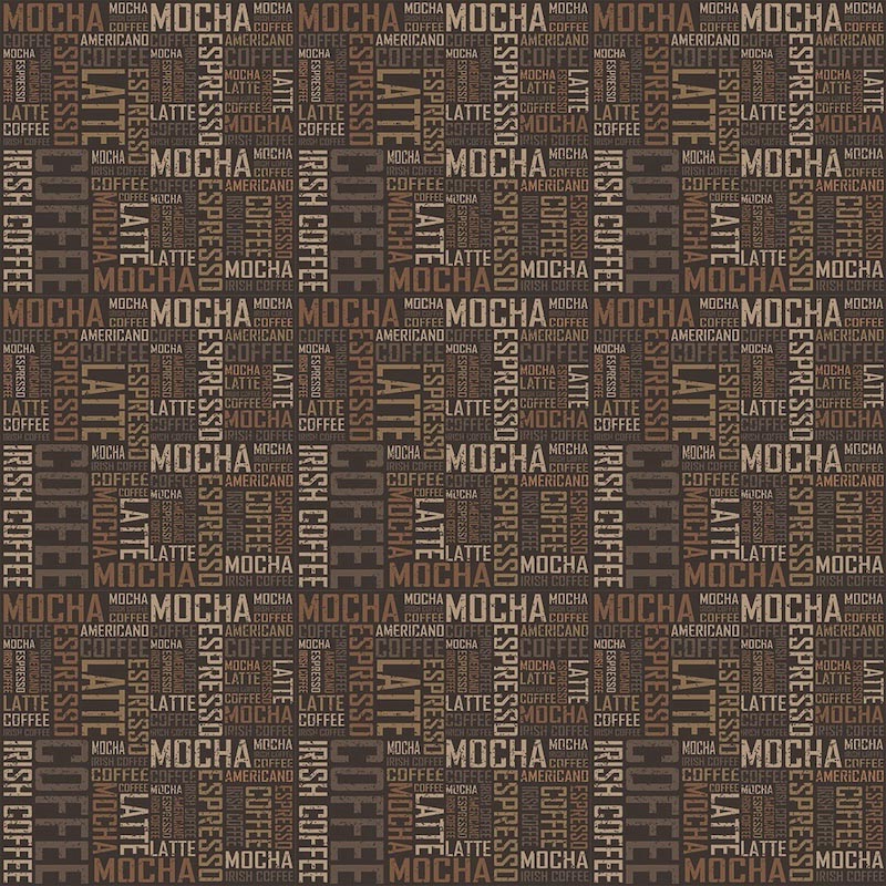 Koffie Typografie wallpaper mural