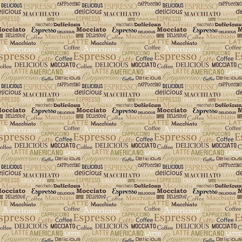 Koffienaamsjabloon wallpaper mural