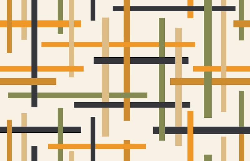 Kruisarcering Geometrisch Raster wallpaper mural