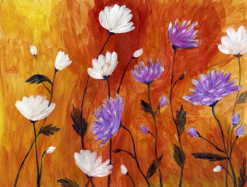 Bloemen wallpaper mural