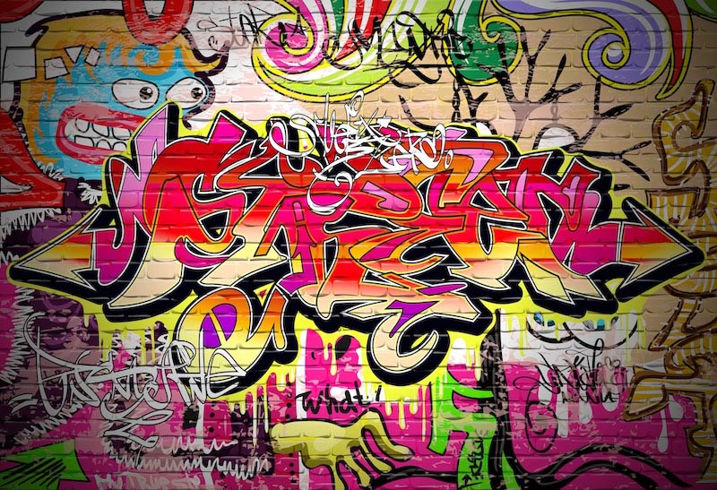 Graffiti wallpaper mural
