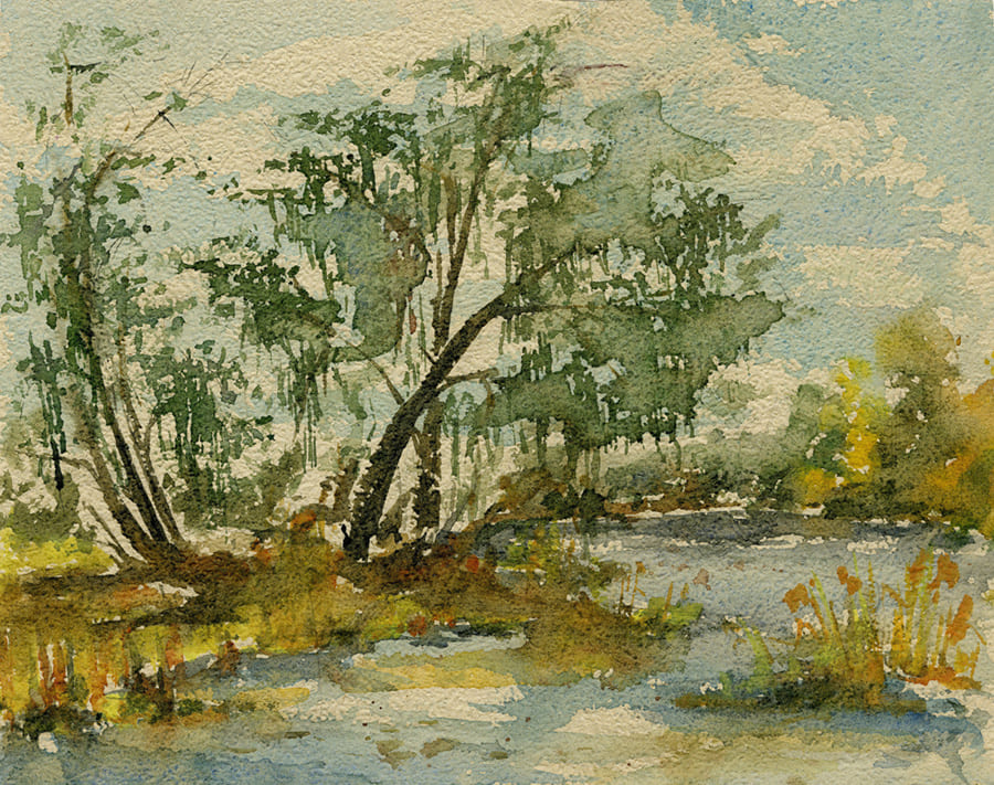 Vintage Aquarel Bos wallpaper mural