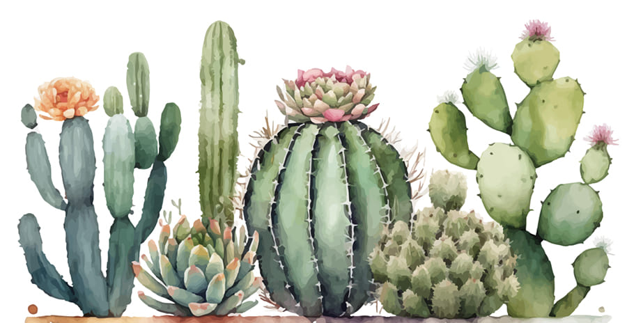 Cactustuin wallpaper mural