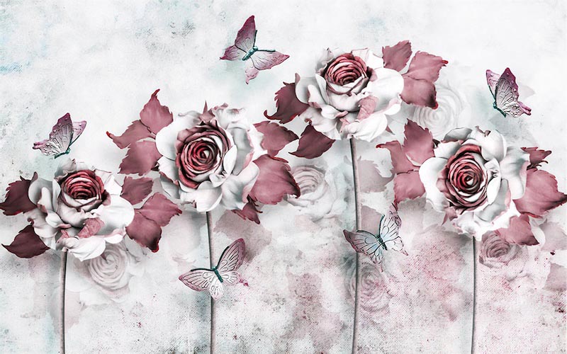 Roze met Roze Tinten wallpaper mural