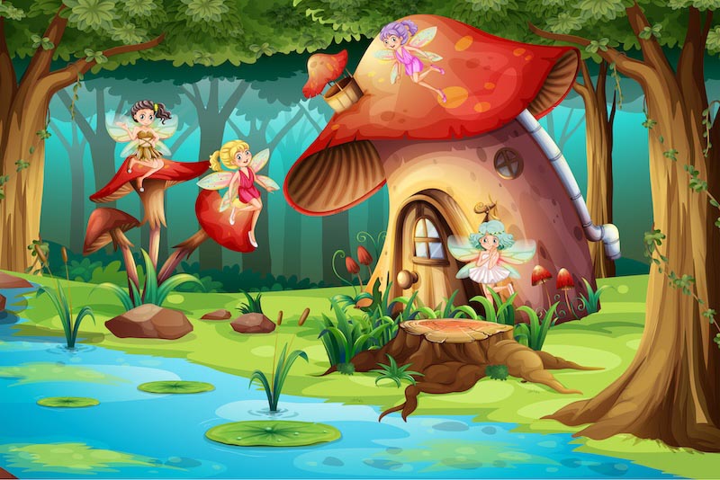 Feeënrivier wallpaper mural