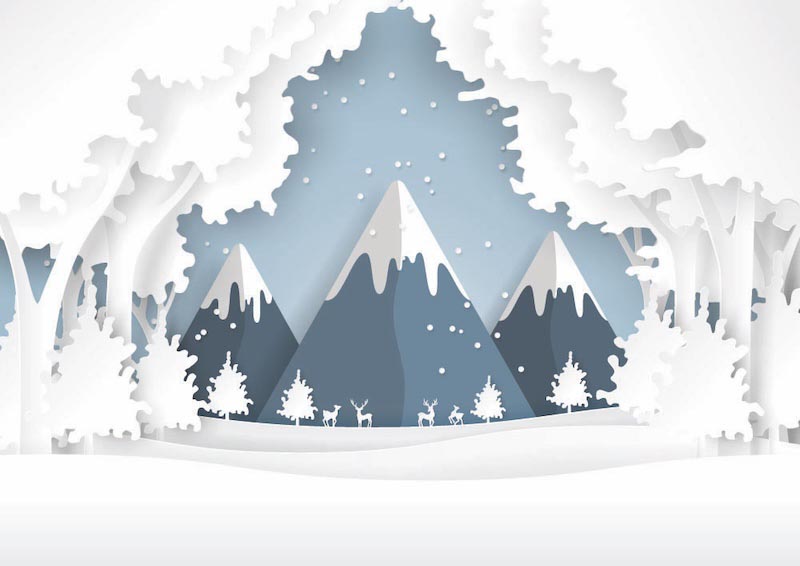 Sneeuwverhaal wallpaper mural