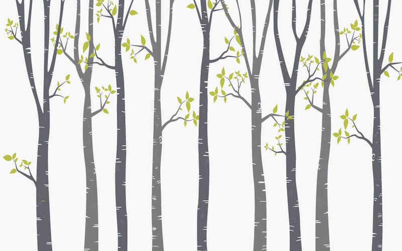 Bomenwereld wallpaper mural