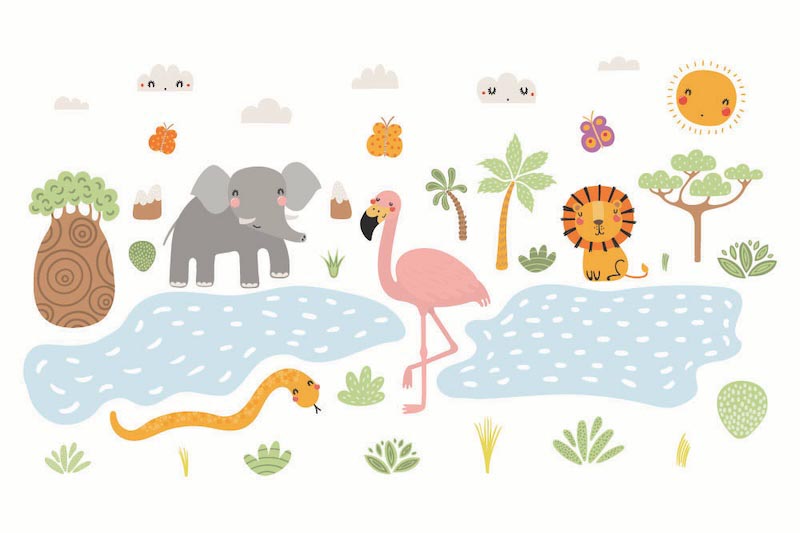 Dieren en Natuur wallpaper mural