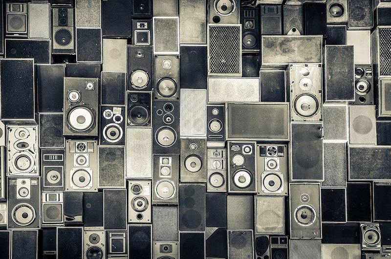 Veel Muzikale Luidsprekers wallpaper mural