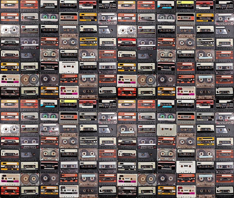 Cassettetijdperk wallpaper mural
