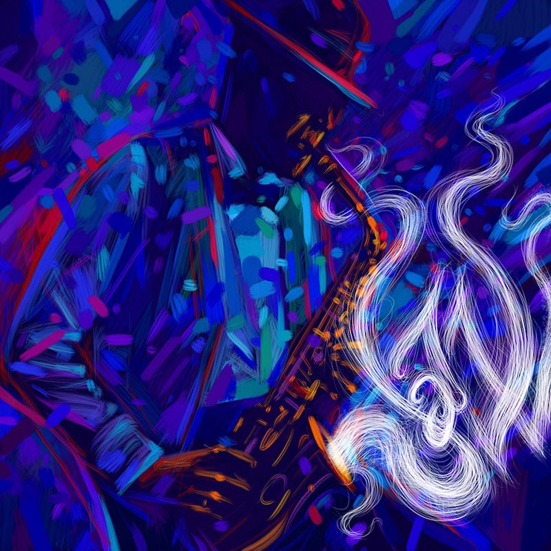 Jazz Thema Kunst wallpaper mural