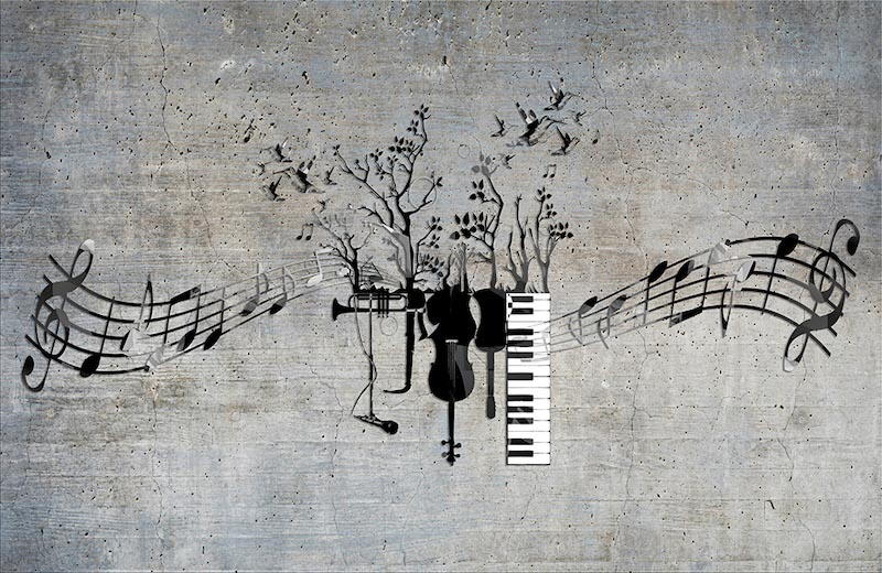 Niet Zonder Muziek wallpaper mural