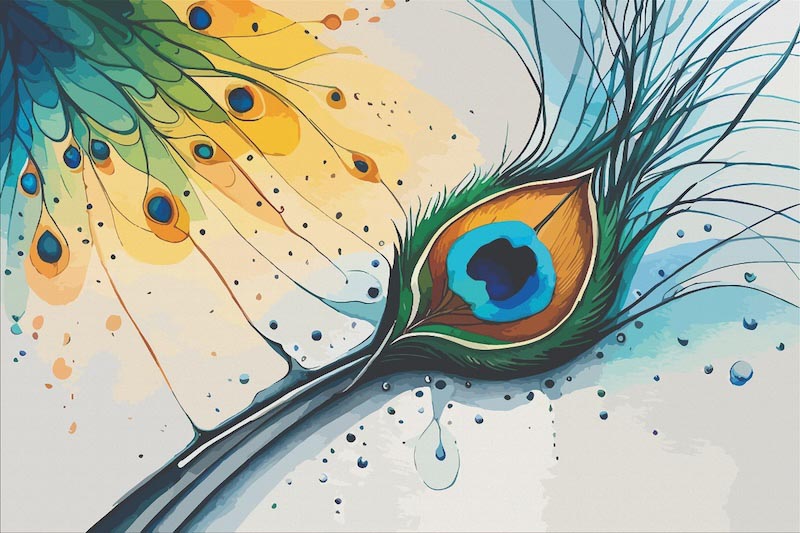 Pauwenveer Fantasie wallpaper mural