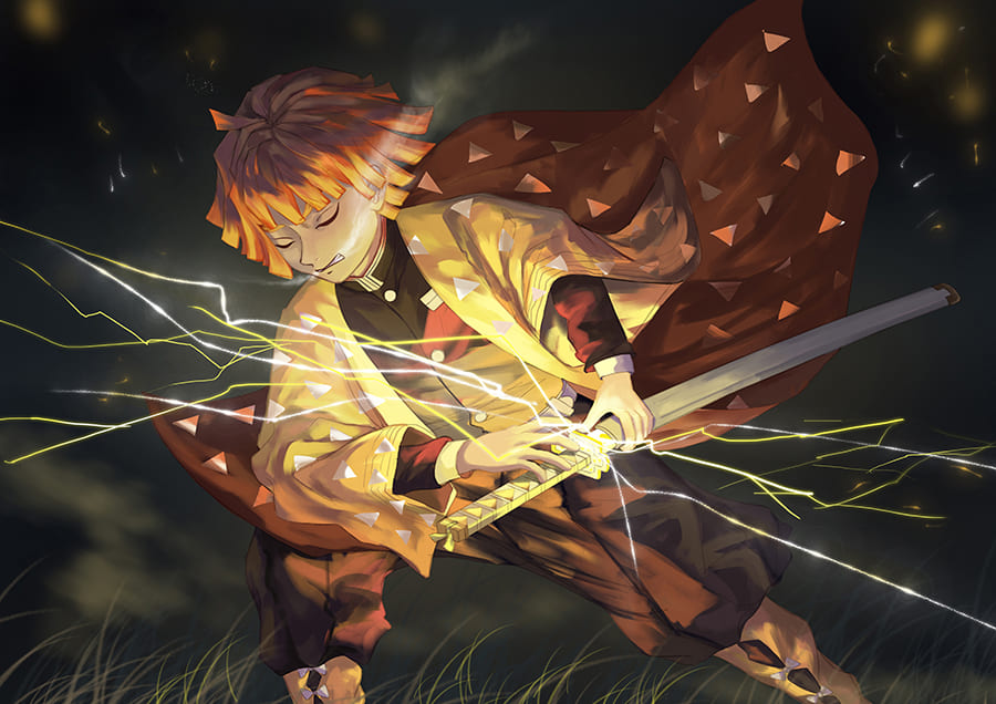 Zenitsu Poster wallpaper mural
