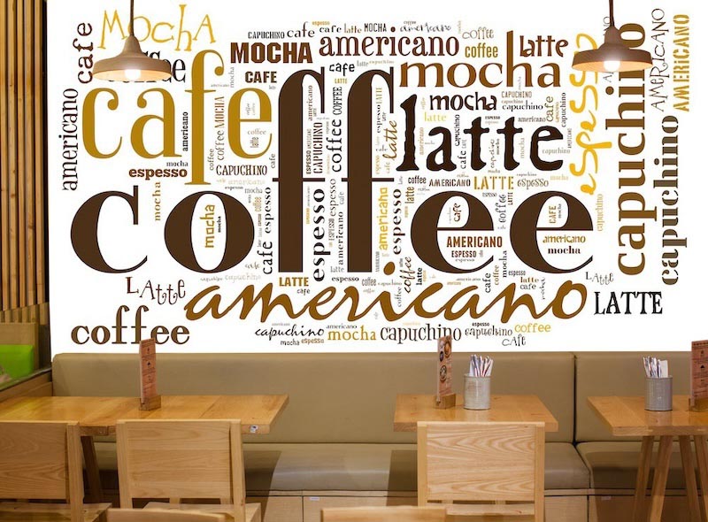 Koffiebar - 3D Behangdecoratie toegepast