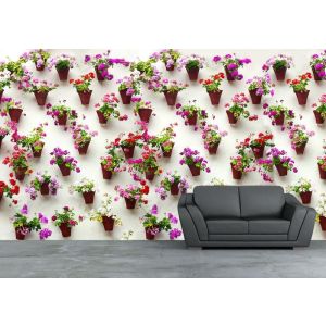 Bloempotten op de Muur