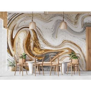 Gouden Werveling Abstracte Kunst