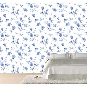 Blauw Bloemenpatroon
