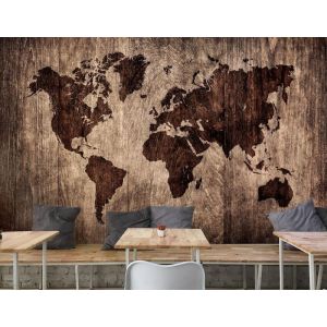 Wereldkaart van Houten Bestanden