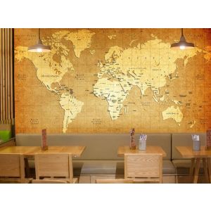 Versleten Wereldkaartmateriaal
