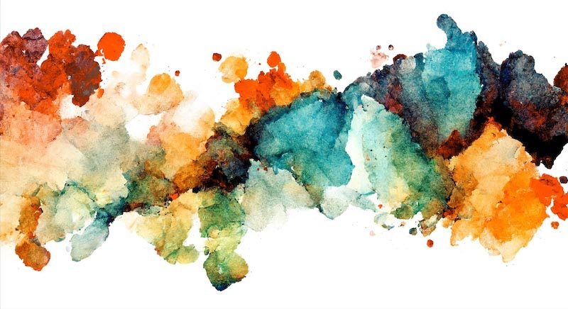 Kleurenexplosie Abstract – Muurbehang