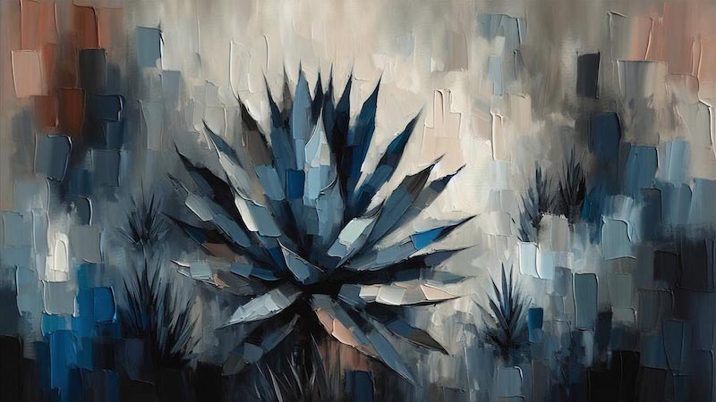 Woestijnbloei Abstracte Kunst – Muurbehang
