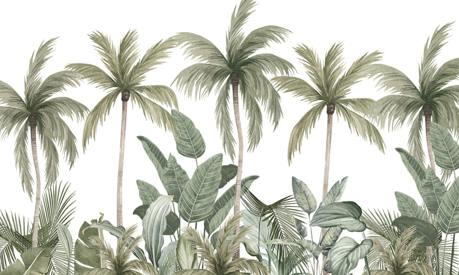 Botanische Palmbladeren Behang