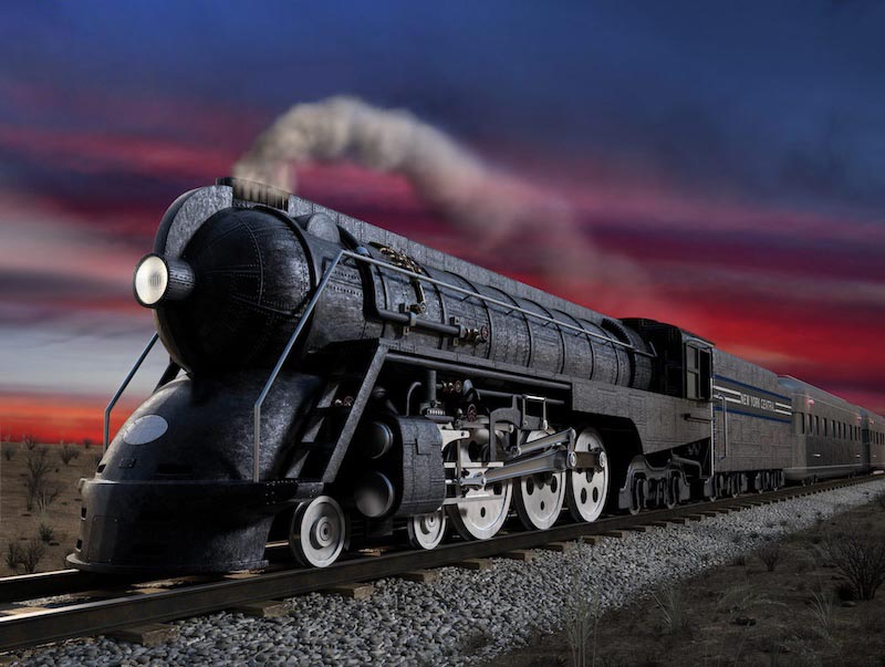 Zwarte Trein – Fotobehangdecor