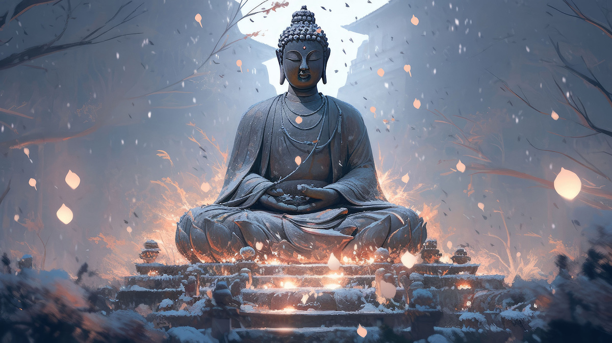 Innerlijke Harmonie Boeddha – Muurbehang