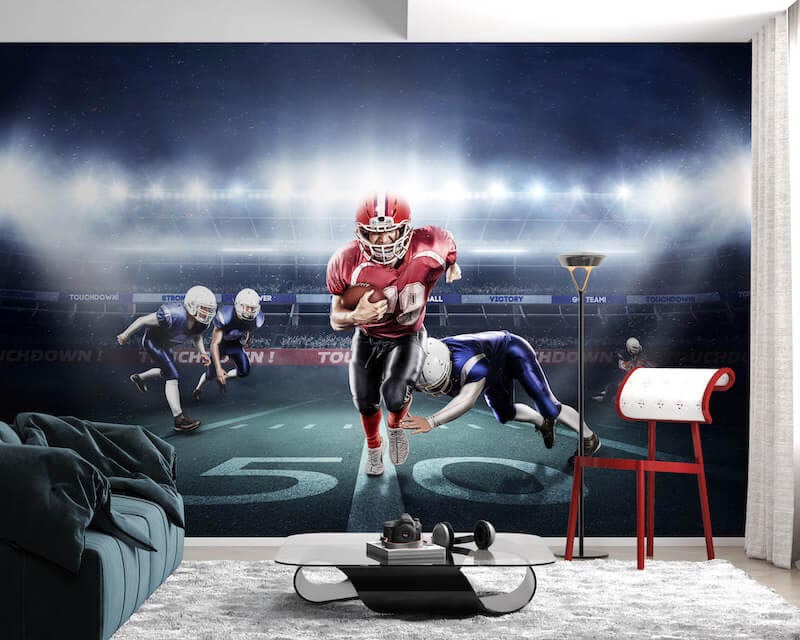 American Football Speler - Muurbehang afbeeldingstoepassing op muur